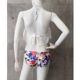 ホルターネック水着 レースフリルビキニトップス 花柄ショートパンツ | SUNSHINE CLOSET | 詳細画像18