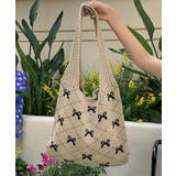 ニットトートバッグ リボン柄ニット編み鞄 | SUNSHINE CLOSET | 詳細画像10