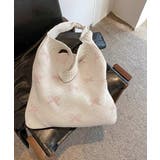 ニットトートバッグ リボン柄ニット編み鞄 | SUNSHINE CLOSET | 詳細画像13