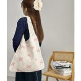 ニットトートバッグ リボン柄ニット編み鞄 | SUNSHINE CLOSET | 詳細画像16