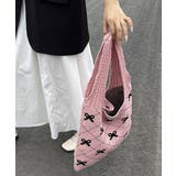 ニットトートバッグ リボン柄ニット編み鞄 | SUNSHINE CLOSET | 詳細画像21
