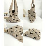 ニットトートバッグ リボン柄ニット編み鞄 | SUNSHINE CLOSET | 詳細画像25