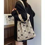 ニットトートバッグ リボン柄ニット編み鞄 | SUNSHINE CLOSET | 詳細画像7