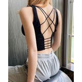 ブラック | ノンワイヤー ブラトップ バッククロス | SUNSHINE CLOSET