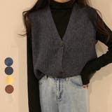 Vネック ニットベスト レディース | SUNSHINE CLOSET | 詳細画像1