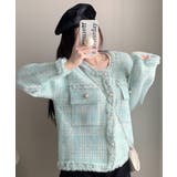 ラメツイード風ジャケット 韓国ニット秋冬 | SUNSHINE CLOSET | 詳細画像14 