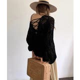 透かし編み ニットトップス レースアップ | SUNSHINE CLOSET | 詳細画像10 