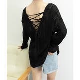 透かし編み ニットトップス レースアップ | SUNSHINE CLOSET | 詳細画像13 