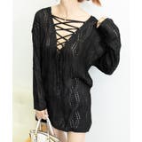 透かし編み ニットトップス レースアップ | SUNSHINE CLOSET | 詳細画像14 