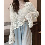 透かし編み ニットトップス ベルスリーブ | SUNSHINE CLOSET | 詳細画像1
