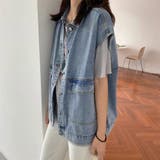 デニムベスト ジレ レディース 重ね着 | SUNSHINE CLOSET | 詳細画像10