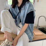 デニムベスト ジレ レディース 重ね着 | SUNSHINE CLOSET | 詳細画像12