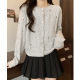 パール付き ニットカーディガン大人可愛い | SUNSHINE CLOSET | 詳細画像1 