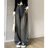 ハイウエスト ワイドストレートデニムレディース ゆったりジーンズ体型カバー | SUNSHINE CLOSET | 詳細画像20 