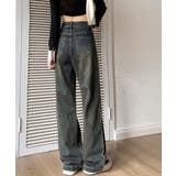 ハイウエスト ワイドストレートデニムレディース ゆったりジーンズ体型カバー | SUNSHINE CLOSET | 詳細画像4 