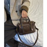 2WAYヴィンテージ風ハンドバッグフェイクレザー 自立型バッグ底鋲付き マチ広大… | SUNSHINE CLOSET | 詳細画像12