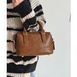 2WAYヴィンテージ風ハンドバッグフェイクレザー 自立型バッグ底鋲付き マチ広大… | SUNSHINE CLOSET | 詳細画像2