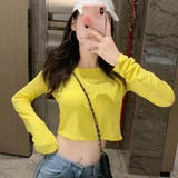 イエロー | サマーニット トップス 長袖 | ANGELCLOSET