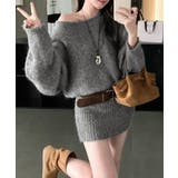 ミニニットワンピースウエストマーク韓国風 | SUNSHINE CLOSET | 詳細画像1 