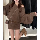 ミニニットワンピースウエストマーク韓国風 | SUNSHINE CLOSET | 詳細画像11 