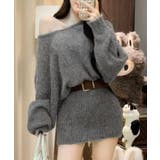 ミニニットワンピースウエストマーク韓国風 | SUNSHINE CLOSET | 詳細画像3 