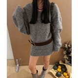 ミニニットワンピースウエストマーク韓国風 | SUNSHINE CLOSET | 詳細画像4 