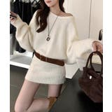 ミニニットワンピースウエストマーク韓国風 | SUNSHINE CLOSET | 詳細画像6 