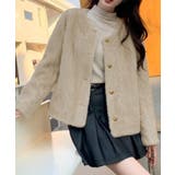 ノーカラーファージャケットゴールドボタン | SUNSHINE CLOSET | 詳細画像4