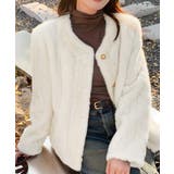 ノーカラーファージャケットゴールドボタン | SUNSHINE CLOSET | 詳細画像7