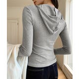 フード付きリブカットソーレディース長袖T | SUNSHINE CLOSET | 詳細画像4