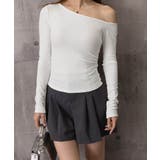 肩出しtシャツレディース ワンショルダーt長袖肌見せカットソーセクシー タイトト… | SUNSHINE CLOSET | 詳細画像18 