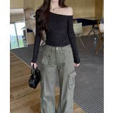 肩出しtシャツレディース ワンショルダーt長袖肌見せカットソーセクシー タイトト… | SUNSHINE CLOSET | 詳細画像4 