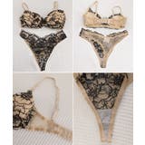 ボリュームダウンワイヤーブラジャー レースTバックショーツ 2点セットレディース | SUNSHINE CLOSET | 詳細画像14