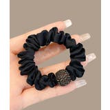 華やかなラインストーンボールシュシュ サテンヒョウ柄スリムヘアゴム まとめ髪アレ… | SUNSHINE CLOSET | 詳細画像12