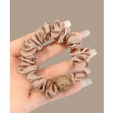 華やかなラインストーンボールシュシュ サテンヒョウ柄スリムヘアゴム まとめ髪アレ… | SUNSHINE CLOSET | 詳細画像13