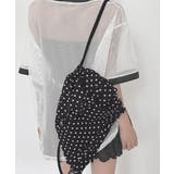 大容量 巾着リュックサックレディース 水玉柄デイバッグ韓国風ドロストバッグおしゃ… | SUNSHINE CLOSET | 詳細画像12