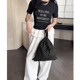 大容量 巾着リュックサックレディース 水玉柄デイバッグ韓国風ドロストバッグおしゃ… | SUNSHINE CLOSET | 詳細画像3