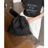 大容量 巾着リュックサックレディース 水玉柄デイバッグ韓国風ドロストバッグおしゃ… | SUNSHINE CLOSET | 詳細画像5