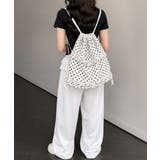 大容量 巾着リュックサックレディース 水玉柄デイバッグ韓国風ドロストバッグおしゃ… | SUNSHINE CLOSET | 詳細画像7