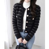 上品フェザーヤーンニットトップス長袖 レディースショート丈ニットジャケット韓国風… | SUNSHINE CLOSET | 詳細画像1