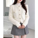 上品フェザーヤーンニットトップス長袖 レディースショート丈ニットジャケット韓国風… | SUNSHINE CLOSET | 詳細画像14