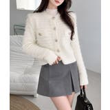 上品フェザーヤーンニットトップス長袖 レディースショート丈ニットジャケット韓国風… | SUNSHINE CLOSET | 詳細画像15
