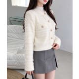 上品フェザーヤーンニットトップス長袖 レディースショート丈ニットジャケット韓国風… | SUNSHINE CLOSET | 詳細画像16