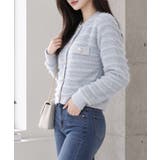 上品フェザーヤーンニットトップス長袖 レディースショート丈ニットジャケット韓国風… | SUNSHINE CLOSET | 詳細画像4