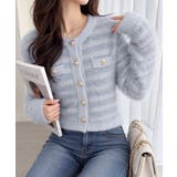 上品フェザーヤーンニットトップス長袖 レディースショート丈ニットジャケット韓国風… | SUNSHINE CLOSET | 詳細画像6