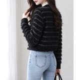 上品フェザーヤーンニットトップス長袖 レディースショート丈ニットジャケット韓国風… | SUNSHINE CLOSET | 詳細画像9
