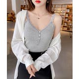 レディース Vネック レースタンクトップ | SUNSHINE CLOSET | 詳細画像3 