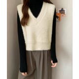 シャギーニットベストショート丈ニットジレ | SUNSHINE CLOSET | 詳細画像1 