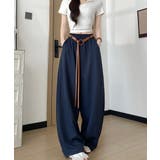 韓国風 脚長見え美脚ワイドパンツレディース ハイウエストスポーティーパンツY2K… | SUNSHINE CLOSET | 詳細画像14 