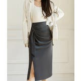 フロントタックスカートオフィスきれいめ レディース膝下スカート美脚脚長 ハイウエ… | SUNSHINE CLOSET | 詳細画像16 